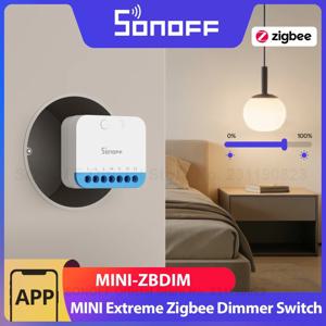 SONOFF MINI-ZBDIM 익스트림 지그비 스마트 디머 스위치 광범위한 조명 호환성 실시간 전력 모니터링 과열 보호