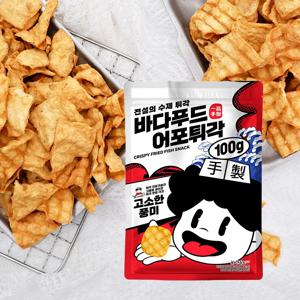 바다푸드 수제 어포튀각 어육94% 기름쫙뺀 튀각 부각 간식 안주