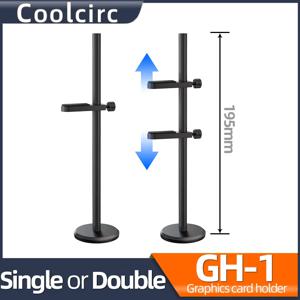 Coolcirc GH-1 알루미늄 합금 그래픽 비디오 카드 홀더 블랙 스탠드 데스크탑 PC 케이스 미끄럼 방지 자기 베이스 브래킷 냉각 키트