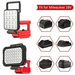 밀워키 18V 리튬 이온 배터리 용 LED 작업 램프 액세서리 도구 라이트 토치 손전등 랜턴 캠핑 휴대용 비상 조명