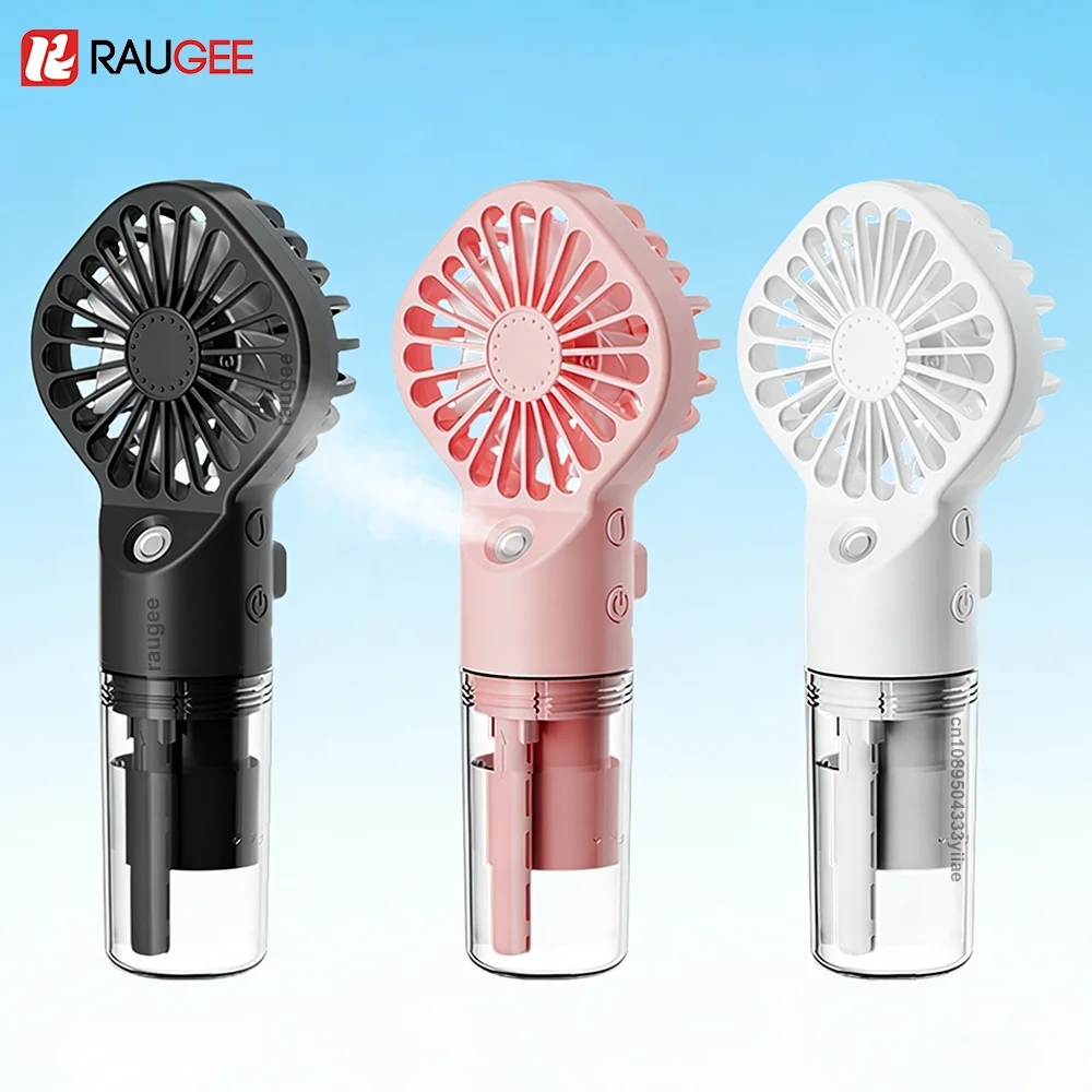 휴대용 물 미스트 팬 미니 핸드헬드 스프레이 팬 USB 충전식 가습기 팬 4단 속도 강력한 바람 야외 개인용 핸드 팬