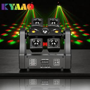 100W 4in1 LED 무빙 헤드 라이트 (적색, 녹색 레이저, 스트로브, DMX512, 사운드 활성화) 디스코, DJ 파티, 클럽, 결혼식, 바용 무대 조명