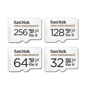 SanDisk-최대 내구성 마이크로 SD 카드 32GB 64GB 128GB 256GB, 고속 읽기 및 쓰기 비디오 감시 U3 V30 4K 드론용