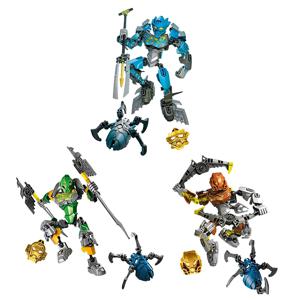 새로운 Bionicle 아이스 마스터 골든 마스크 빌딩 블록 2in1 전사 액션 피규어 Mech Warrior 로봇 벽돌 장난감 소년 선물 용품