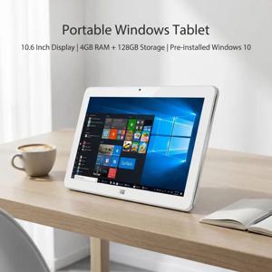 쿠비 플러스 10.6인치 윈도우 10 태블릿 PC 4GB 램 128GB 롬 1920x1080 IPS 와이파이 64비트 인텔 코어 m3-7Y30 듀얼 카메라 타입-C