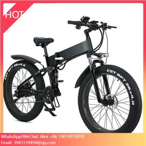 초경량 26인치 350W 500W 1000W 풀 서스펜션 MTB 접이식 전기 산악자전거