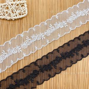 자수 메쉬 로즈 레이스 패브릭 공예, 바느질 리본, 트리밍 패브릭, 뜨개질 재료, DIY 의류 액세서리, 5 야드/로트