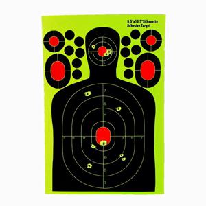 5 개/대 9.5 인치 바디 슈팅 대상 스티커 접착제 반응성 건 바인더 훈련 사냥 액세서리 촬영 대상 용지