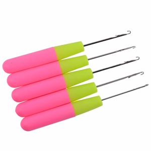 크로 셰 뜨개질 후크 플라스틱 크로 셰 뜨개질 후크 바늘 머리 직조 후크 바늘 10/15 Pcs Dreadlock 니트 머리 직조 크로 셰 뜨개질 바늘 후크