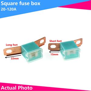 길고 짧은 다리 플랫 인서트 자동차 퓨즈, 사각형 상자, 20A, 40A, 50A, 60A, 70A, 80A, 90A, 100A, 120A, 1 개
