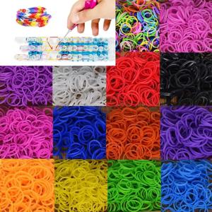 Diy 장난감 고무 밴드 팔찌 어린이 또는 헤어 리필 밴드 짠 팔찌 Loom 밴드 메이커 만들기 DIY 크리스마스 2024 선물