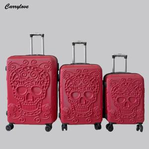 Carrylove 대형 확장 가능한 해골 여행 가방, 트롤리 케이스, 롤링 러기지 백 세트, 3 피스, 20 인치, 24 인치, 28 인치