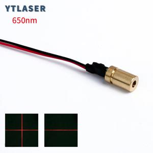 D6X13mm 조정 가능한 초점 레이저 모듈 650nm 레드 라인/크로스 라인 구리 헤드 포지셔닝 램프 레이저 다이오드 1MW 5MW 10MW