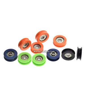 10Pcs 내경 5MM, 다양한 크기의 플라스틱 코팅 베어링, 내마모성 풀리, POM 가이드 휠