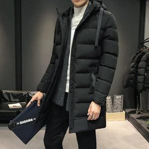 남성용 중간 길이 두꺼운 겨울 재킷 오리털 코튼 코트 따뜻한 스타일 2023 새로운 패션 트렌드 청소년 캐주얼 클린핏