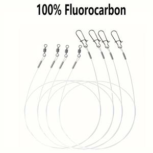 더블 링 버클 및 빠른 잠금 압력이있는 12Pcs 100% 플루오로 카본 낚시 라인, 매우 고품질 낚시 라인