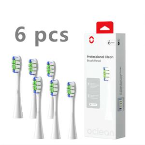 Oclean Flow/X PRO Elite/X PRO /F1/Z1/One/Air2 소닉 전동 칫솔 노즐용 4/6개 오리지널 교체용 브러시 헤드