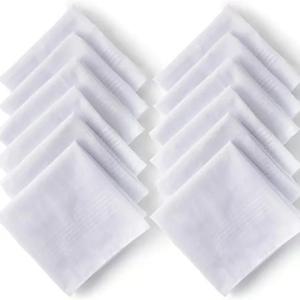12개 순면 여성용 디자인 페인팅 타이다잉 러빙 화이트 스퀘어 타월 손수건 순면 남성용 40cm