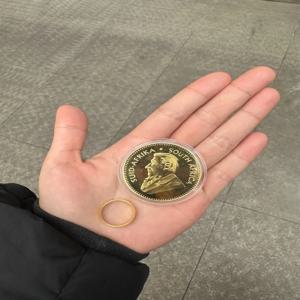 골드 크루게란드 코인 4cm 부자 시뮬레이터 로얄 민트 토큰 레플리카 부자 선물용 홈데코 코인 컬렉션