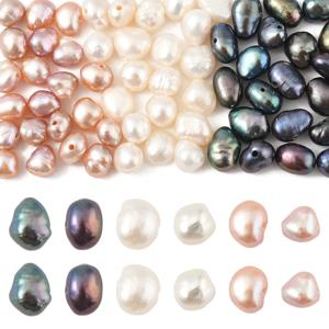 10개 천연 담수 진주 비즈 바로크 케시 진주 불규칙 비즈 목걸이 DIY 보석 제작 귀걸이 액세서리