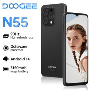글로벌 버전 두지 N55 스마트폰 6.56인치 90Hz 화면 휴대용 전화기 4GB+128GB 트리플 13MP 5150mAh 안드로이드 14 모바일폰