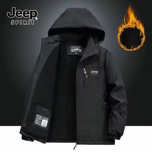 JEEP Spirit2026 새로운 남성 의류 재킷, 가을과 겨울을 위한 두꺼운 코트, 방풍, 따뜻함, 야외 캐주얼 플리스