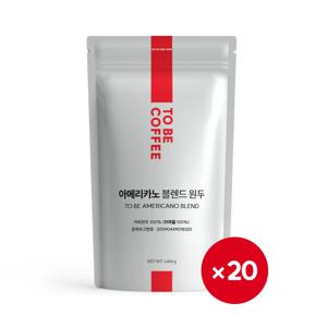 투비 아메리카노 블렌드 홀빈 원두 커피 1kg 20개입