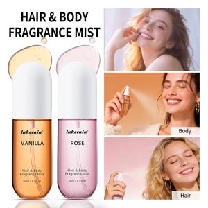 50ml 바닐라 로즈 향수 스프레이 헤어 & 바디 향수 미스트 신선하고 오래 지속되는 향수 퍼퓸 여행용 사이즈 프레쉬너 스프레이