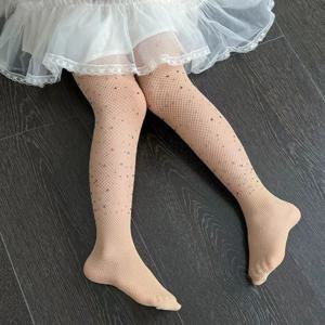 유럽과 미국의 어린이용 양말, 낚시망 양말, 포인트 드릴 팬티스타킹, 드릴 컬러 메쉬 양말, 여성용 속이 빈 양말