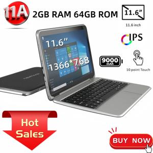 11A 2-in-1 쿼드 코어 11.6인치 윈도우 10 태블릿(핀 도킹 키보드 포함) 인텔 아톰 x5-8300 CPU 1*HDM 포트 9000mAH