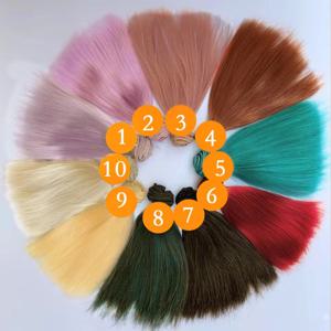 25CM 고품질 우유 실크 인형 머리 긴 직선 합성 머리 1/3 1/4 1/6 BJD 가발 DIY 소프트 인형 가발 액세서리