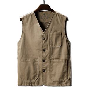 M-8XL 대형 스타일 남성 캐주얼 조끼 코튼 통기성 메쉬 민소매 자켓 남성 야외 낚시 양복 조끼