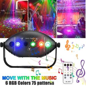 2024 새로운 RGB LED 무대 디스코 조명 회전 DJ 공 스트로브 원격 제어 사운드 매직 댄스 자동차 크리스마스 선물 파티 클럽 램프