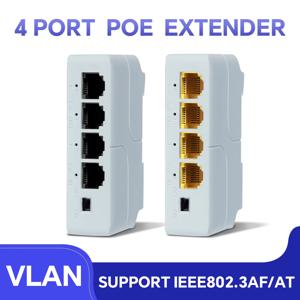 4포트 PoE 익스텐더, IP 포트 전송용 PoE 리피터, POE 스위치 NVR IP 카메라용 확장기