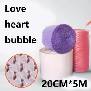 0.2*5M 하트 버블 랩 버퍼 포장 버블 랩 버블 종이 폼 롤 포장 버퍼 버블 랩 파우치 QPD01