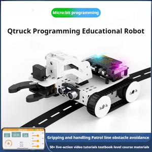 마이크로비트 그래픽 프로그래밍 가능 로봇 Qtruck Creator 교육 크롤러 순찰 지능형 카트 처리