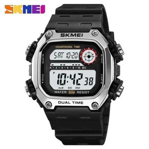 SKMEI 2126 남성용 스포츠 시계 방수 스톱워치 알람 LED 디스플레이 디지털 카운트다운 남성용 손목시계 시계 montre homme