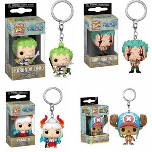Funko POP 포켓 키 체인 원피스 Roronoa Zoro Yamato Chopper 비닐 인형 액션 피겨 모델 장난감 생일 카니발 선물