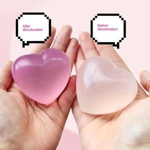 컬러 하트 스퀴즈 장난감 안티 스트레스 벤트 볼 느린 리바운드 스트레스 완화 피젯 장난감 어린이 소녀 및 성인 선물
