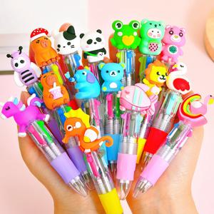 5-30 Pcs 어린이를위한 귀여운 만화 4 색 펜 생일 유치원 홈 학교 카니발 크리스마스 소년과 소녀 선물 보상