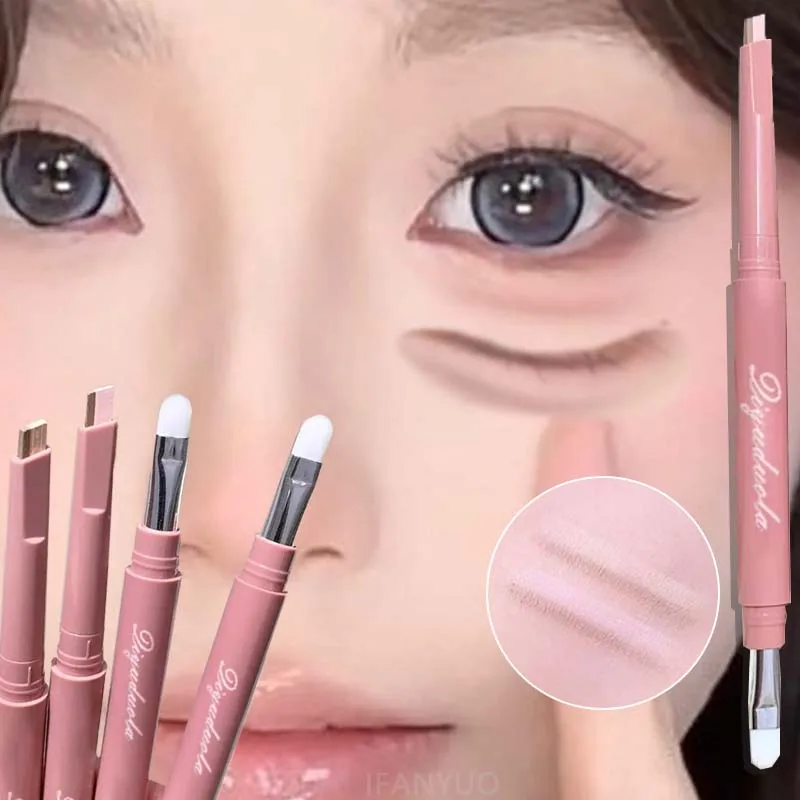 브라이트닝 에이교살 펜슬 방수 내추럴 듀얼 컬러 눈 밑 하이라이터 섀도우 펜 컨투어 아이 메이크업