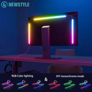 RGB 게임 앰비언트 싱크 LED 라이트 스트립 컴퓨터 모니터 디스플레이 백라이트 DIY 컬러 픽업 라이트 스마트 게이밍 룸 데코