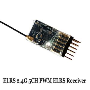 5채널 PWM 수신기 ELRS 2.4G 구리 안테나 장착, 장거리 안정적인 신호 지원 ELRS 3.0 RC FPV 드론 고정익용