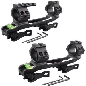 25.4/30mm QD 스코프 마운트 듀얼 링 스피릿 버블 레벨 20mm Picatinny 레일 퀵 릴리스 사냥 전술 라이플스코프베이스
