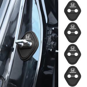 혼다 오디세이 스피리어 CR-V 시빅 HR-V 시티 어코드 피트 파일럿 용 2/4PCS 실리콘 자동차 도어 잠금 커버 보호 스티커