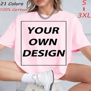맞춤형 맞춤 프린트 여름 Y2K 팀 티셔츠 코튼 캐주얼 루즈 반소매 기본 패션 티 작업 통기성 스트리트웨어