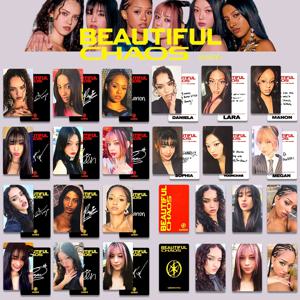 6PCS KATSEYE 새 앨범 BEAUTIFUL CHAOS 포토 카드 세트 - 마논 라라 소피아 양면 로모 카드 팬들을 위한 완벽한 선물