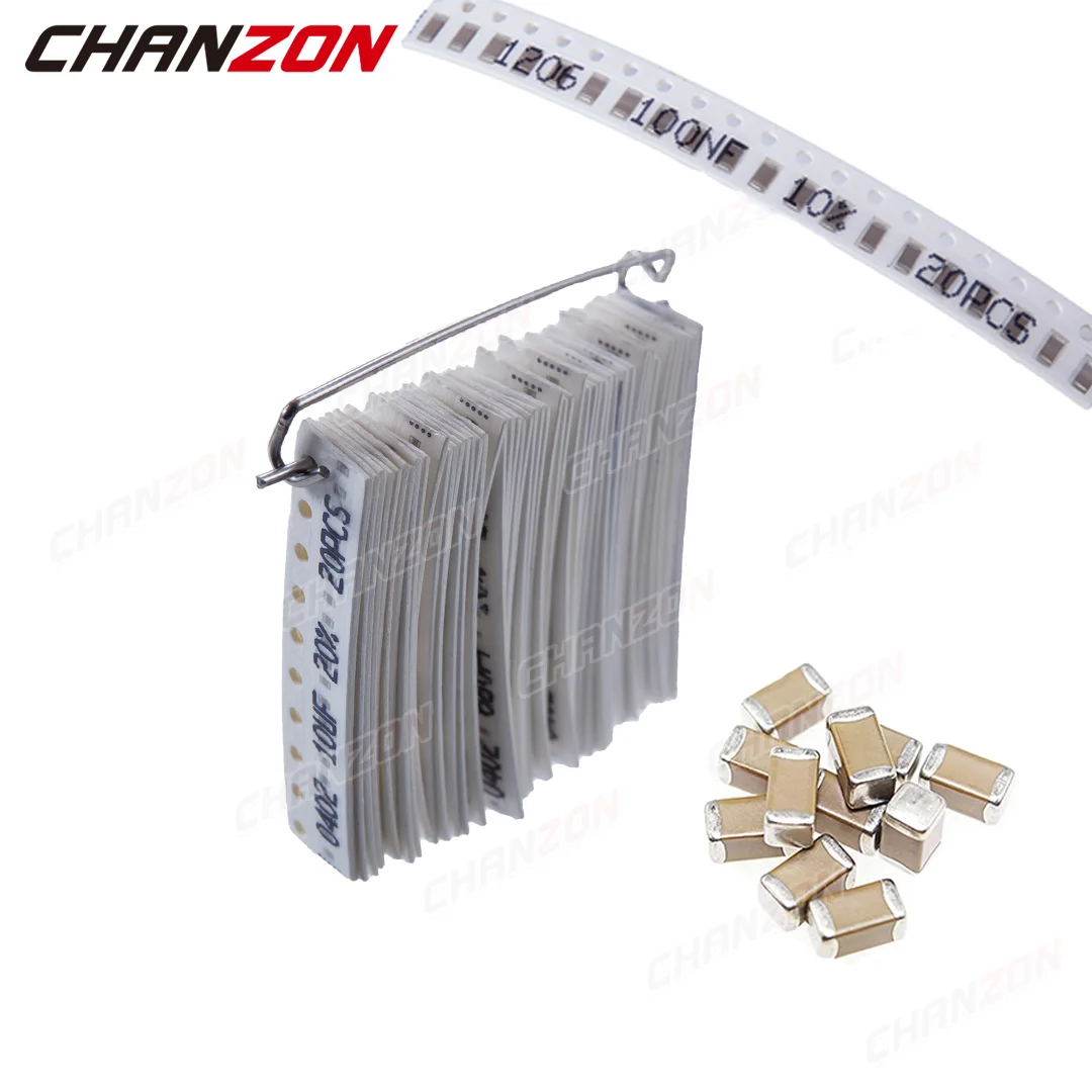 새로운 SMD 커패시터 키트 0402 0603 0805 1206 MLCC 240-1000pcs 두꺼운 필름 칩 용량 모음 전자 커패시터 세트 2026