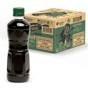맥널티 아이브루 아메리카노 블랙 디카페인 커피 음료 무라벨 400ml 20개입