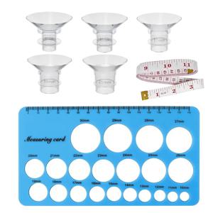 플랜지 사이징 키트 5개입 13/15/17/19/21mm 플랜지 인서트, 대부분의 24mm 웨어러블 유축기와 호환 가능, 필수 펌핑 키트
